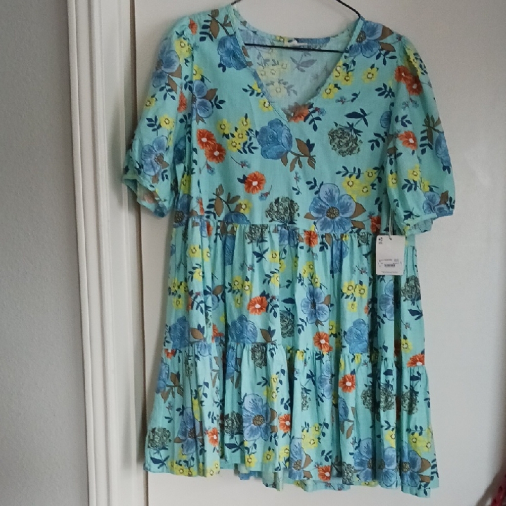 Ana Blue Floral Dress